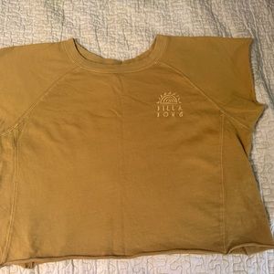 Fun for summer! Billabong cropped, shell-sleeved sweatshirt, Small